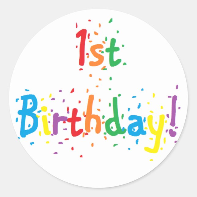 Stickers "1er anniversaire" (Devant)