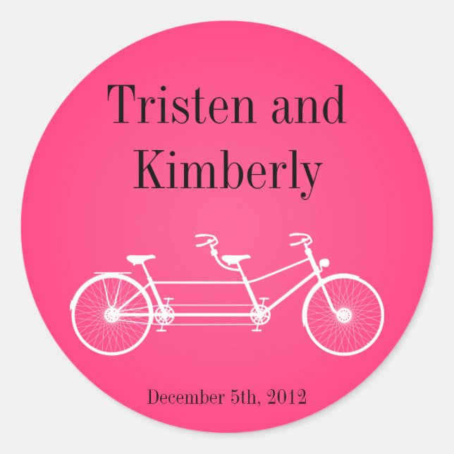 Stickers 20 - 1,5" Favor Hot Pink Double Vélo (Devant)