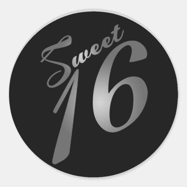 Stickers 20 - 1,5" Favor Sweet 16 Silver (Devant)