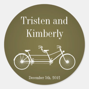 Stickers 20 - 1,5" Favor Vélo double Brown