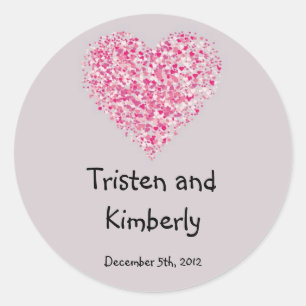 Stickers 20 - 1,5" Favour Pétales Floraux Rose Flo