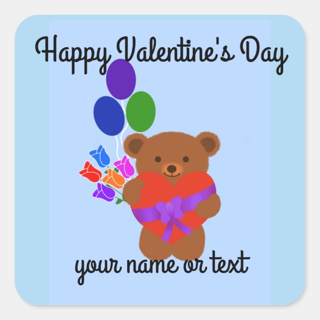 Stickers #3 mignonne ours en peluche (Devant)