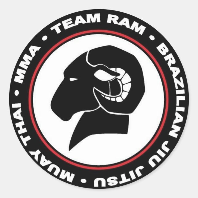 Stickers 3", Set de six, Logo rouge et noir (Devant)