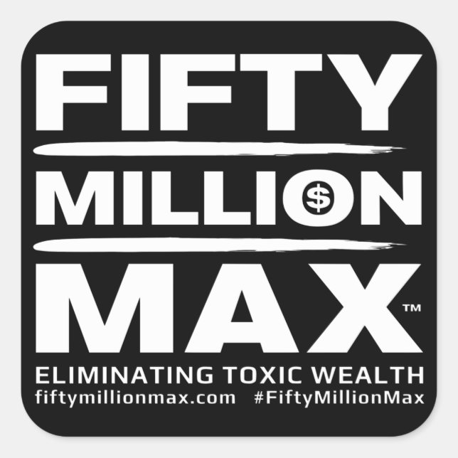 Stickers 50 Million Max™ Text Logo 3" (6) (Devant)
