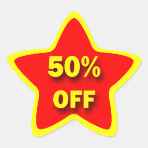 Stickers 50% OFF Star