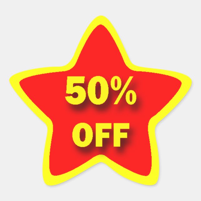 Stickers 50% OFF Star (Devant)