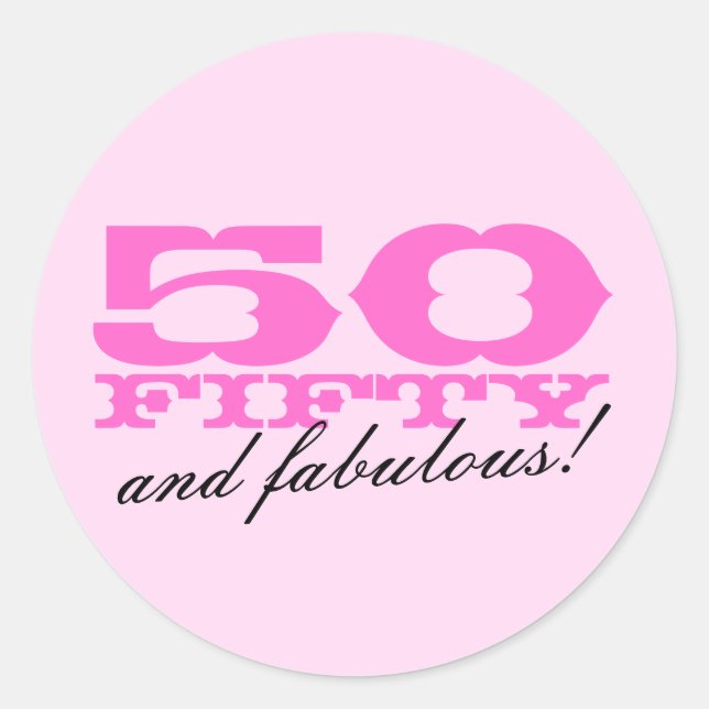 stickers 50e anniversaire | 50 et fabuleux (Devant)