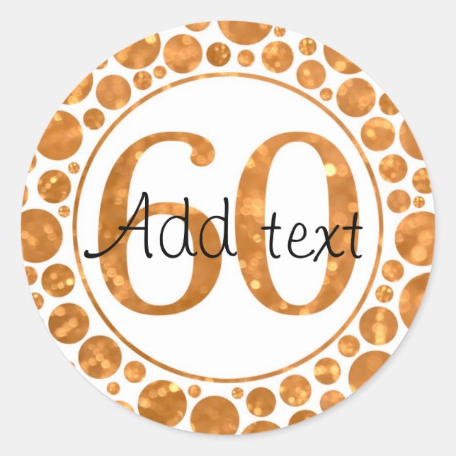 Stickers 60 En Or - 60e Anniversaire (Devant)