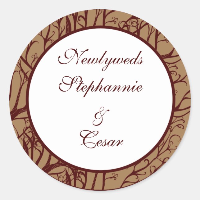 Stickers 6 - 3" Favoriser Arbre d'automne (Devant)
