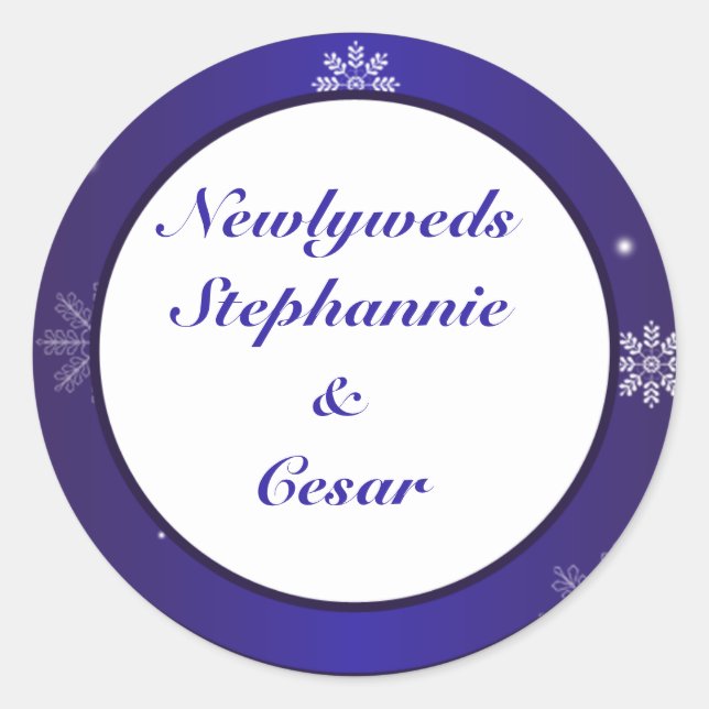 Stickers 6 - 3" Favoriser Flacons de neige blanche (Devant)