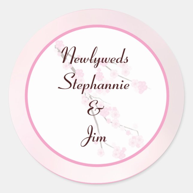 Stickers 6 - 3" Favoriser Fleur de cerisier rose (Devant)