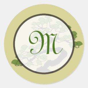 Stickers 6 - 3" Favoriser Japonais Green Bonsai Tr