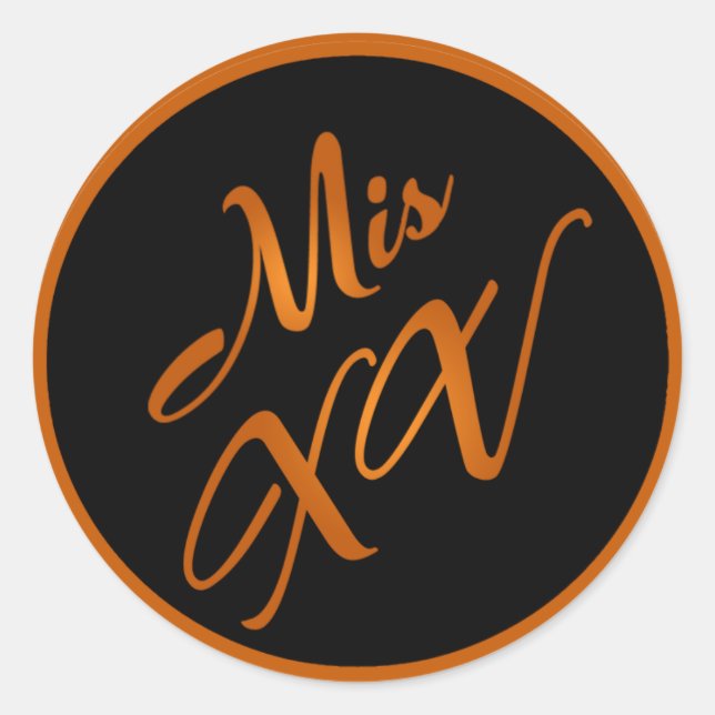 Stickers 6 - 3" Favoriser Mis XV Orange Noir (Devant)