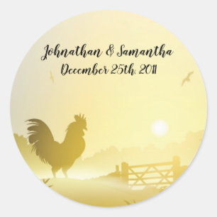 Stickers 6 - 3" Favoriser Sunny Morning Farm Pays