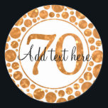 Stickers 70 In Gold - 70th Birthday Party<br><div class="desc">Design d'ornement. Stickers 70 In Gold - 70th Birthday Party</div>