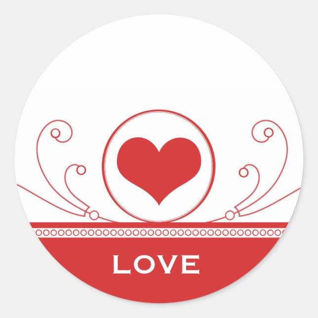 Stickers à balayage cardiaque, Rouge (Devant)