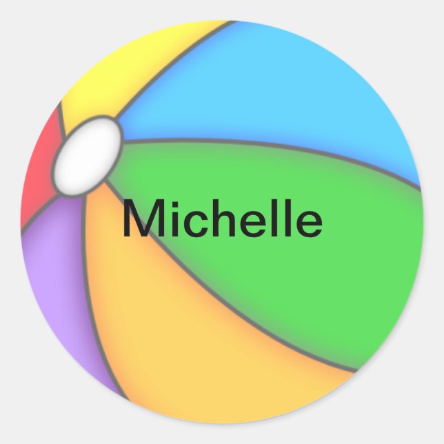 Stickers à balles de plage personnalisées (Devant)