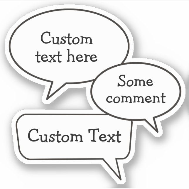 Stickers à bulles vocales (Devant)