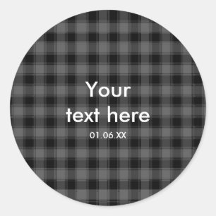 Stickers À damiers Fête Noir & Gris