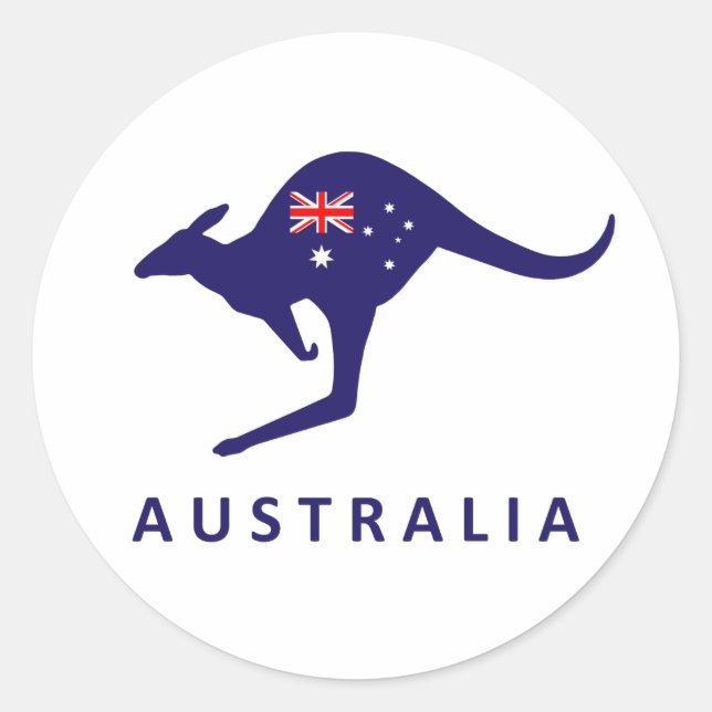 STICKERS À DRAPEAU AUSTRALIA KANGAROO (Devant)