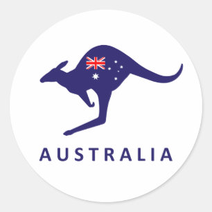 STICKERS À DRAPEAU AUSTRALIA KANGAROO