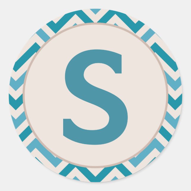 Stickers à enveloppe de Noël avec Monogramme (Devant)