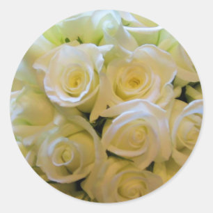 Stickers à enveloppe de rose blanche