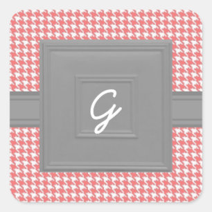 Stickers à enveloppe monogramme de corail