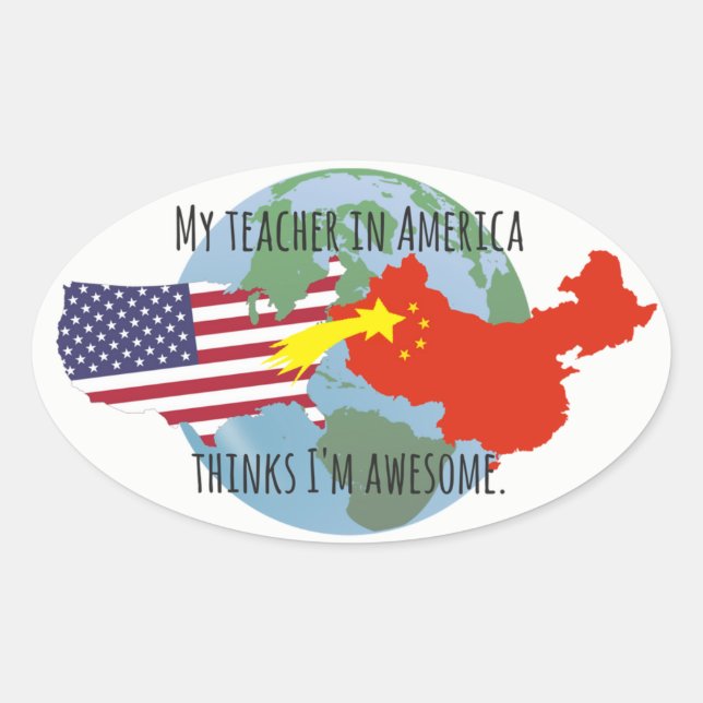 Stickers à envoyer aux étudiants : USA, Awesome (Devant)