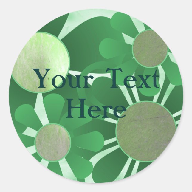 Stickers à fleurs bleu-vert (Devant)