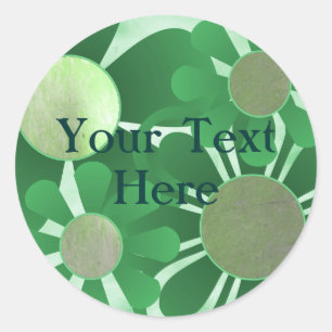 Stickers à fleurs bleu-vert