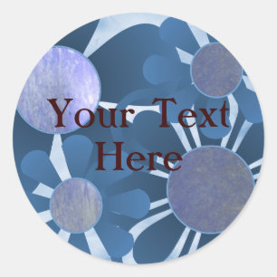 Stickers à fleurs bleues