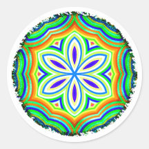 Stickers à fleurs rondes