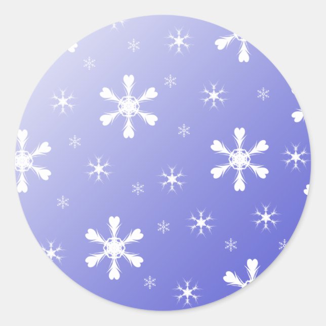 Stickers à neige bleue (Devant)