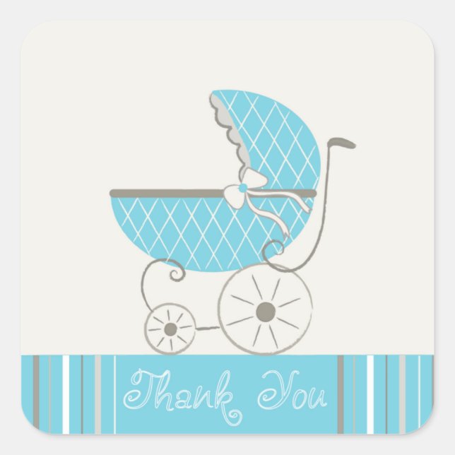 Stickers à poussette baby shower (Devant)
