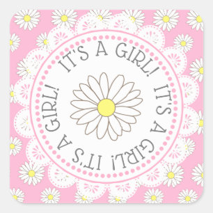 Stickers à thème A GIRL BABY SHOWER Daisy