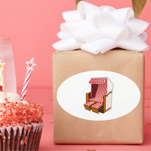 Stickers à thème Red & White Beach (Fête)