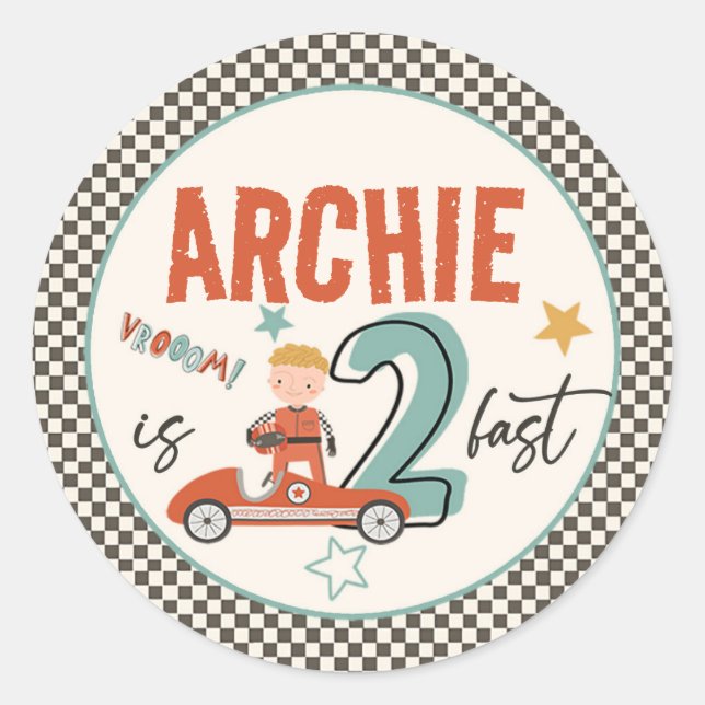 Stickers À Thème Voiture De Course Excitant (Devant)