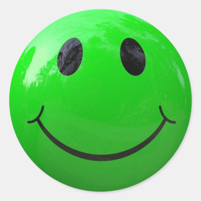 Stickers à visage vert citron (Devant)