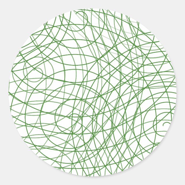 Stickers Abstraits  ronds à toron vert moderne (Devant)