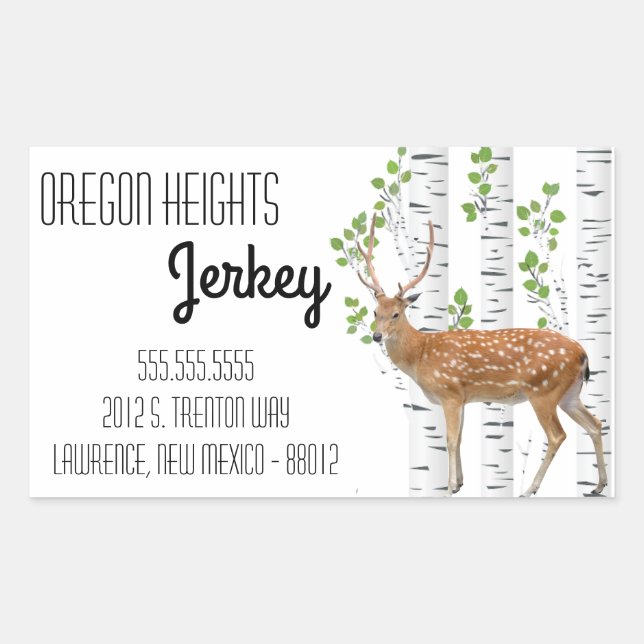 Stickers Adresse professionnelle Deer Doe Buck Woo (Devant)