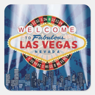 Stickers Affiche de bienvenue Las Vegas Cityscape