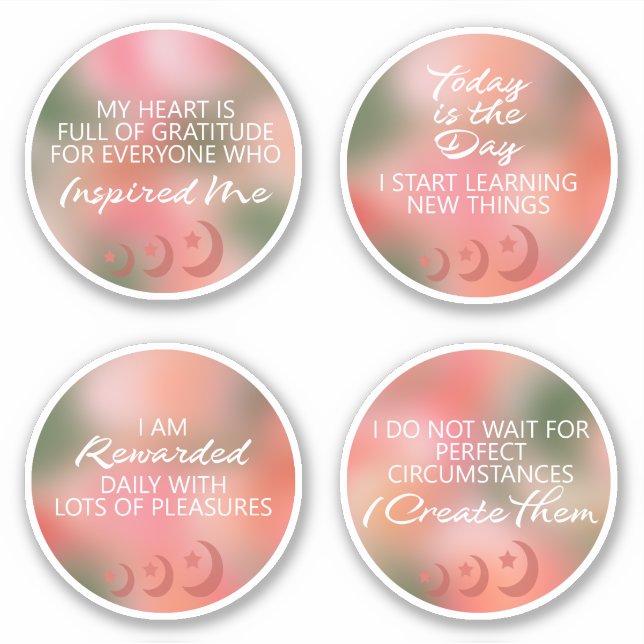 Stickers Affirmations Idéal pour New Moon Ritual 7 (Devant)