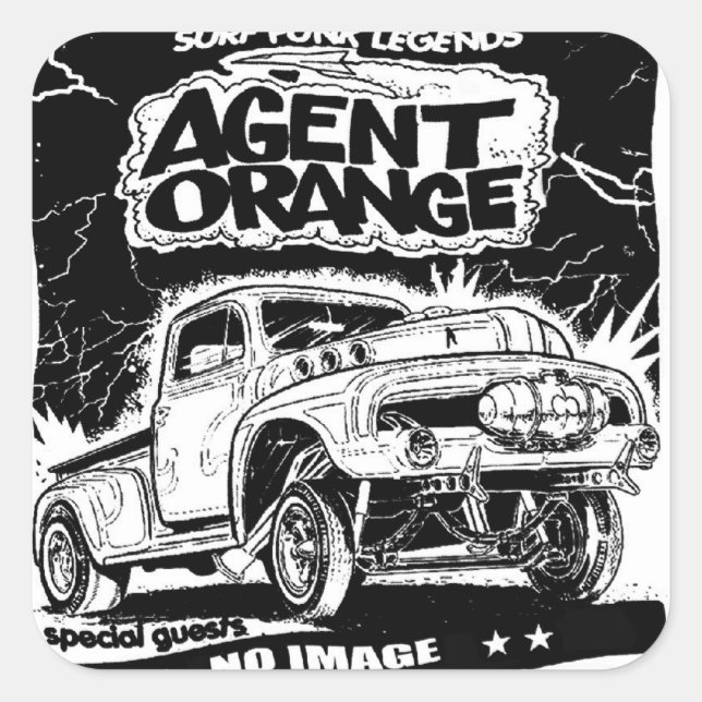Stickers Agent Orange "Rat Rod" Patinage Punk (Devant)
