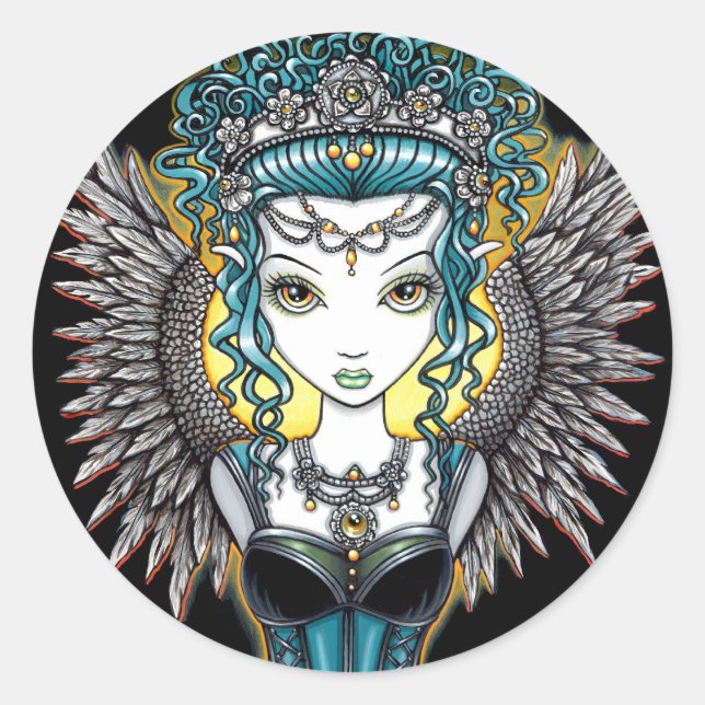 Stickers "Alaura" gothique Guardian Angel (Devant)