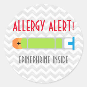 Stickers Alerte aux allergies à l'épinéphrine