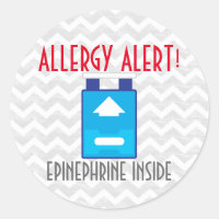 Stickers Alerte aux allergies à l'épinéphrine