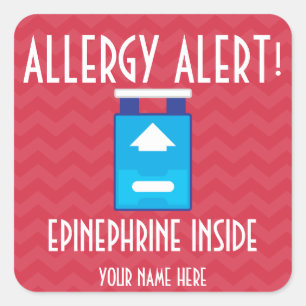 Stickers Alerte aux allergies à l'épinéphrine