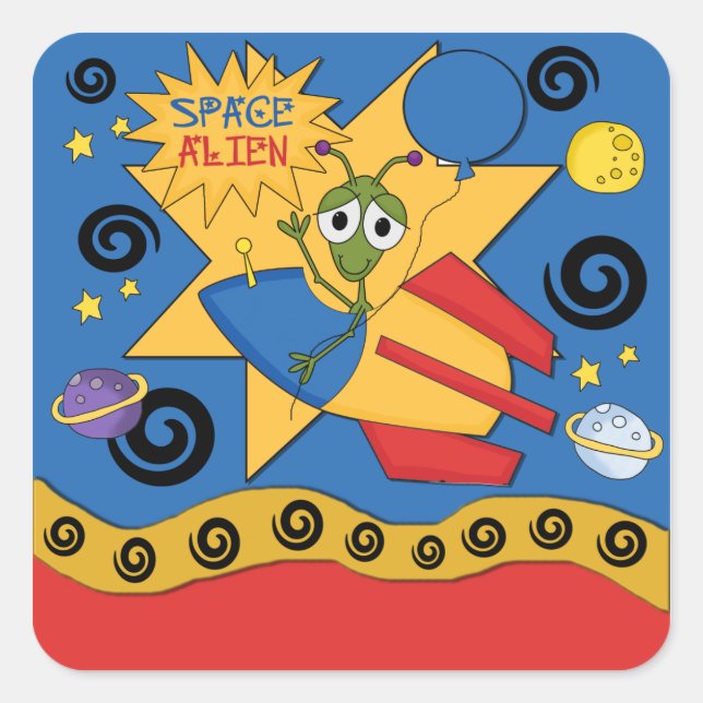 Stickers Alien spatial (Devant)