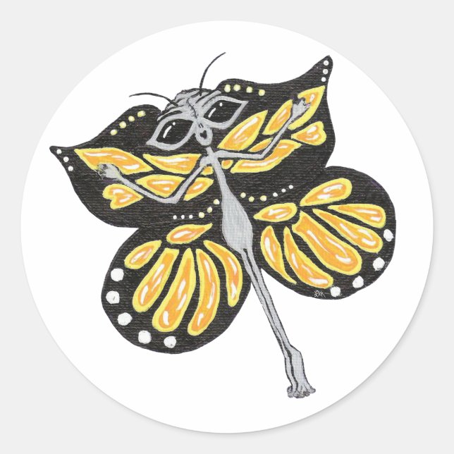 Stickers Aliens papillons (Devant)